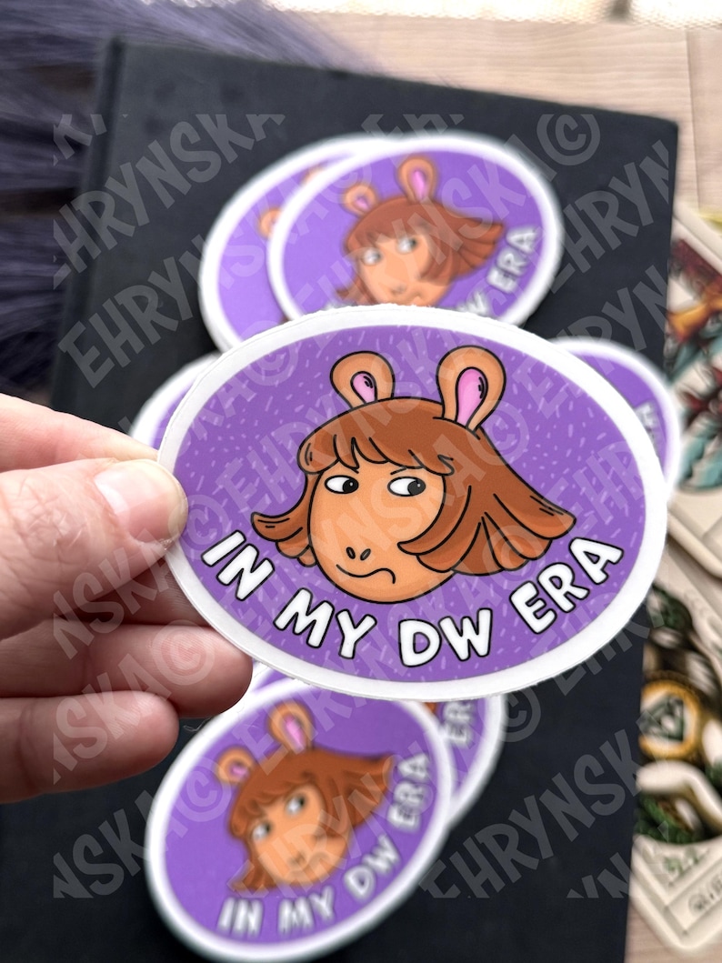 Sticker Design Dw In My DW Era 3x2.3 Waterproof Clear Vinyl Sticker - Etsy