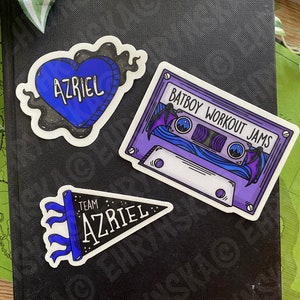 Officieel gelicentieerde Sarah J Maas ACOTAR Team Azriel Night Court Waterproof Vinyl Sticker Bundle Pack!