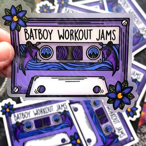 ACOTAR Bay Boy Workout Jams: Cinta adhesiva con flores de tatuaje, pegatina de vinilo transparente, con licencia oficial de Sarah J Maas Merch