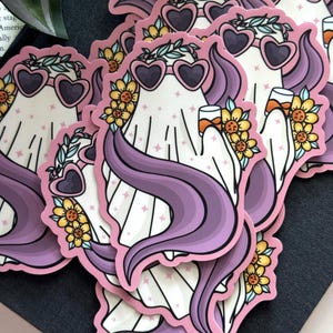 TS Anti-Hero It's Me Hallo Ghostie Geisterherz Brille Wasserdicht 4x2,7 "Vinyl Fenster Auto Sticker