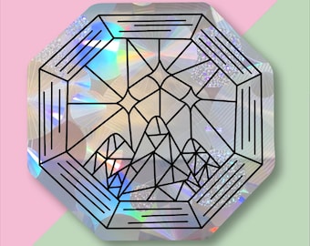 ACOTAR Velaris Night Court Stained Glass Window Officially Licensed Sarah J Mass  Rainbow Maker Clear 4x3.8" Suncatcher Window Decal