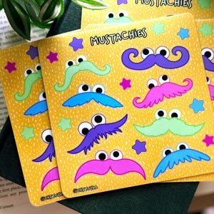 Adesivo de vinil à prova d'água Mustache Musttachie Lil Dude 5x5"