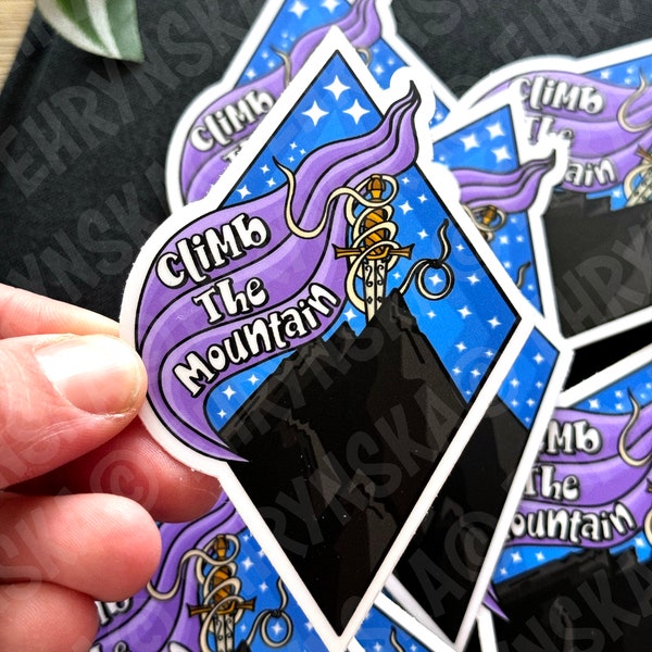 Officially Licensed Sarah J Maas ACOTAR Nesta Silver Flames Climb The Mountain Waterproof Clear Background 3.5x2.5 Vinyl Sticker!
