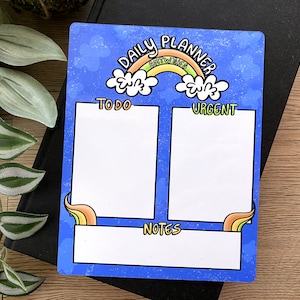 Colorful Rainbow Daily Planner: Dry Erase Magnetic Whiteboard for Efficient Organization