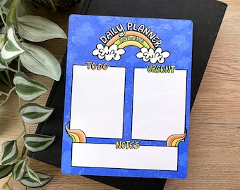 Colorful Rainbow Daily Planner: Dry Erase Magnetic Whiteboard for Efficient Organization