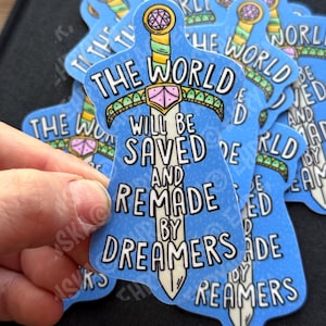 Throne Of Glass Aelin The World Will be Remade By Dreamers Weißes Vinyl-Aufkleber 3,5 x 4,8 cm Aufkleber - Officell Lizensierter SJM Merch