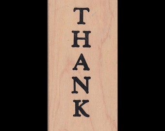Thank You Very Much Rubber Stamp Wood Mount by C.I. Stamping