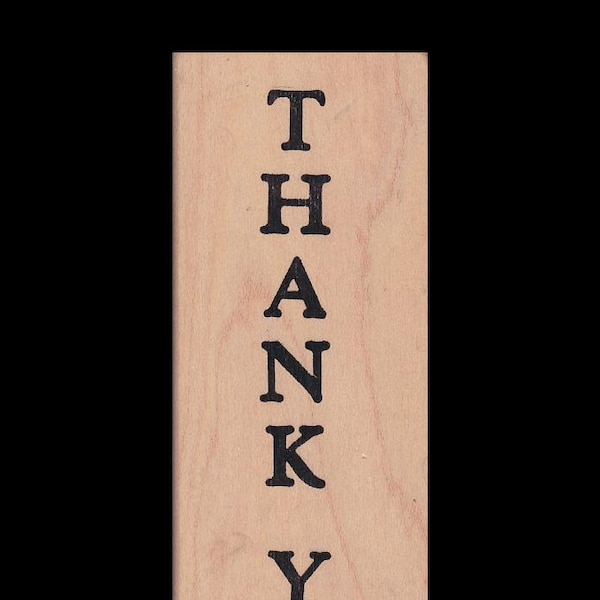 Thank You Very Much Rubber Stamp Wood Mount by C.I. Stamping