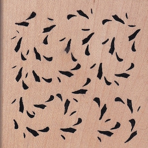 Scribble Design Stempel, Holzhalterung, Magenta