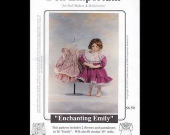 Vintage Uncut 1992 "Enchanting Emily" Doll Emporium Dress Pattern, DE416