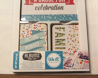 We R Memory Keepers Hip Hip Hooray Albums Made Easy Journaling Card Kit