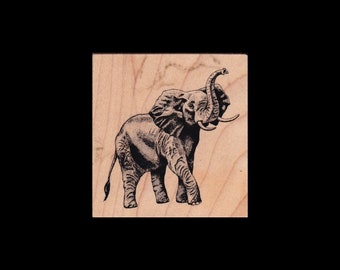 PSX F990 Elephant Rubber Stamp, Wood Mount