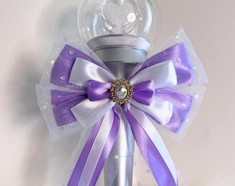 Army Bomb Purple White Lightstick Bow | Kpop Decoration | Concert Ribbon Bow | ARIRANG World Tour | K-pop Merch Gifts | Boy Group