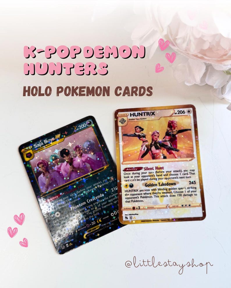 Kpop Demon Hunters Holo Pokemon Trading Cards | K-pop Photocards | Saja ...