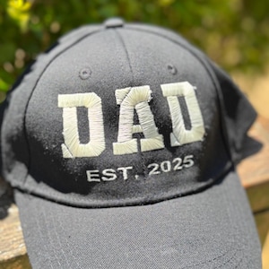 Gorra bordada personalizada para papá - Gorra de béisbol para papá - Gorra sin estructura, gorra ajustable con estructura - Gorra desgastada - Regalos para él