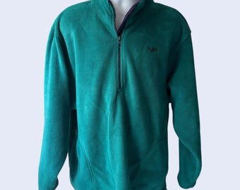 Northern Reflections 2XL/3XL Vintage Fleece Pullover Teal Half-Zip Outdoor 90s