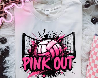 Pink Out-volleybal, png-bestand: lint borstkanker (digitale download)