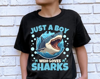 Shark Lover Boy PNG: oceaanclipart, sublimatieontwerp (digitale download)
