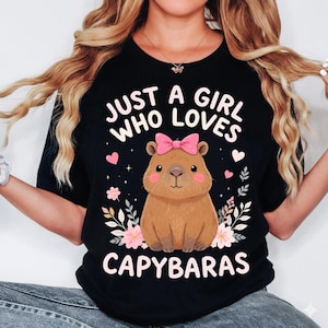Capybara with Pink Bow, Kawaii Animal PNG (Digital Download)