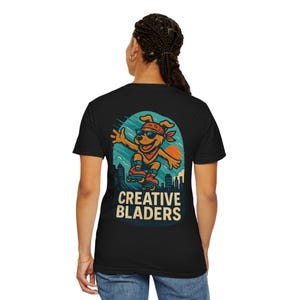 Uniseks hondenshirt skater van Creative Bladers® – urban streetwear voor inline skaters – comfortkleuren 1717-T-shirt