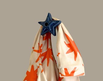 Star Ceramic Wall Hook, Nursery Room, Handmade Decor, Playroom Decor, Wall Hangings