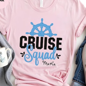 Cruise Squad Shirt Personalized Name, Disney Cruise Family Shirt, Custom Cruise Crew Tee, Matching Family Trip T Shirt Vacation