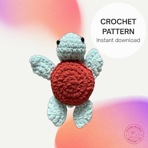No-Sew Crochet Sea Turtle Pattern: Easy Amigurumi Plushie (PDF Download)