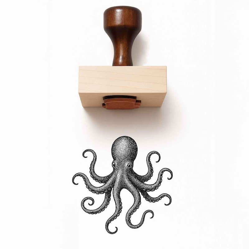 Octopus Stamp - Etsy