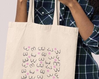 Boob Parade Organic Cotton Tote Bag - Feminist Body Positivity