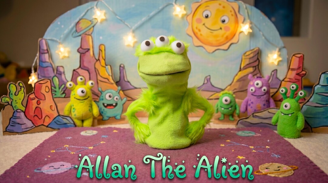 Adopt Allan the Lost Alien! | Bright Green Three-eyed Puppet | Weird ...