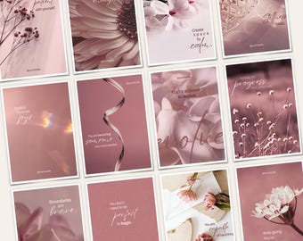 200 Motivational Instagram Quote Templates Canva, Dusty Rose Social Media Posts for Coaches