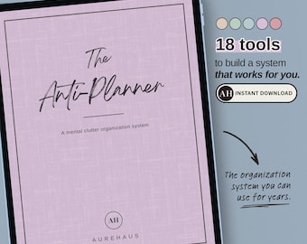 ADHD Anti-Planner, Undated Brain Dump System for GoodNotes, Neurodivergent Printable Focus Tool (Digital Download)