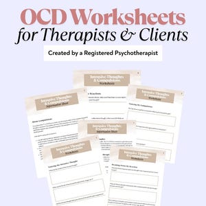 OCD-terapiarbetsbladspaket - Informationsblad och arbetsblad för terapeuter och klienter | OCD, ångest, påträngande tankar, tvångshandlingar