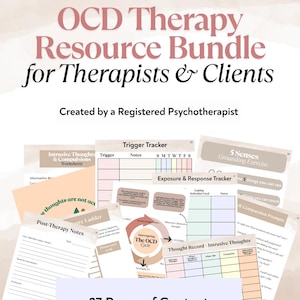 OCD-terapipaket | Arbetsblad för terapeuter och klienter | OCD, ångest, påträngande tankar, tvångshandlingar