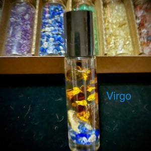 Crystal Infused Virgo Zodiac Essential Oil Roller