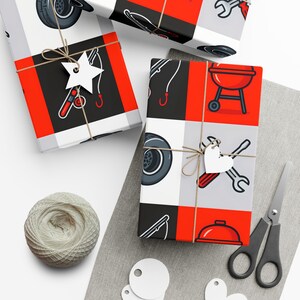 Vaderdag inpakpapier, inpakpapier voor gelukkige vaderdag, inpakpapier voor papa, perfect voor Vaderdag, verjaardagen en vieringen