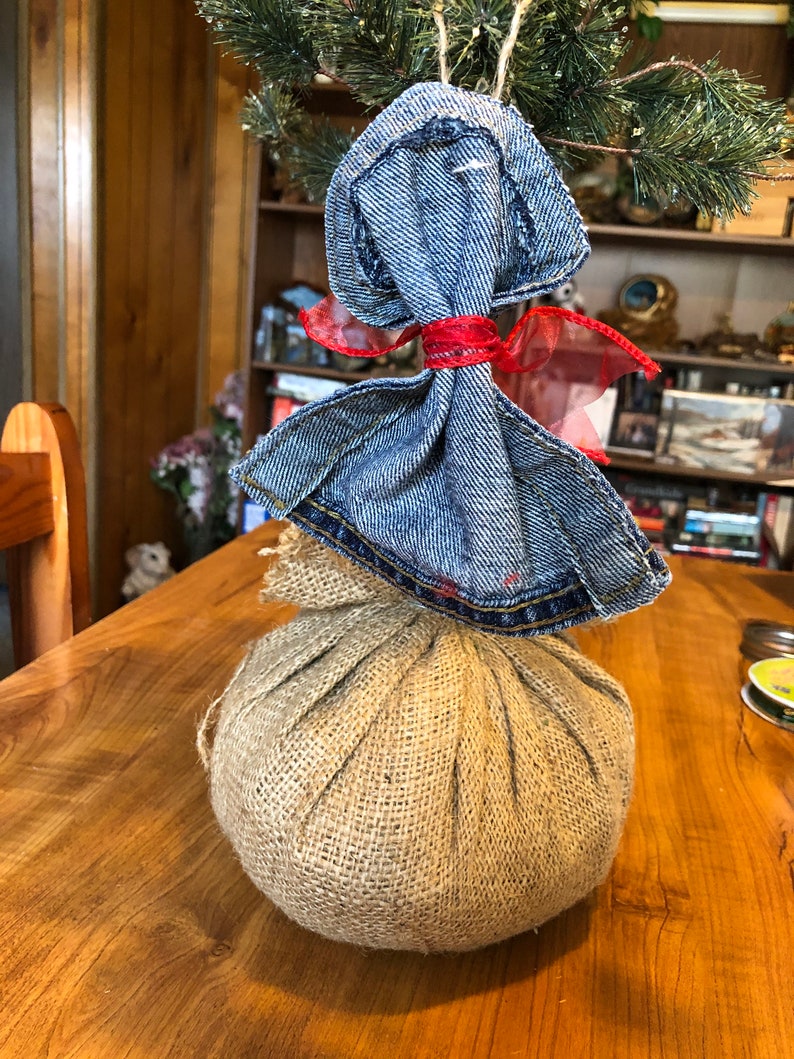 Your Choice Handmade Blue Jean Pocket Angel Ornaments Etsy