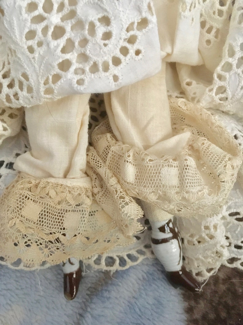 Antique Doll With China Doll Parts Body of Stuffed Muslin Etsy