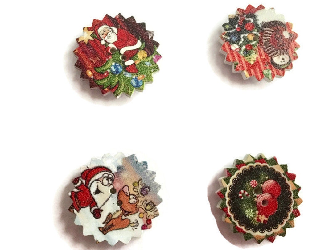 Miniature Red Vintage Christmas Fridge Magnets, Holiday Theme - Etsy