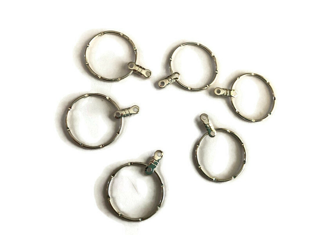 Beading Hoops Lot of 3 Pair 20mm Notched Hoops Silver Etsy
