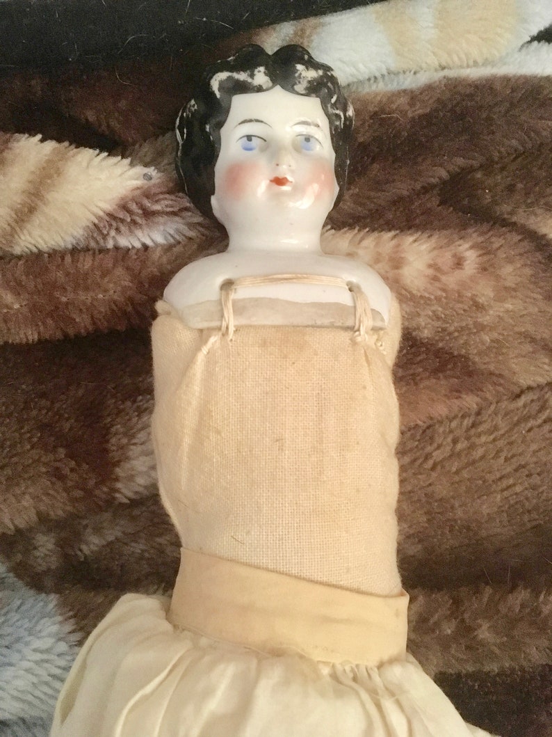 Antique Doll With China Doll Parts Body of Stuffed Muslin Etsy