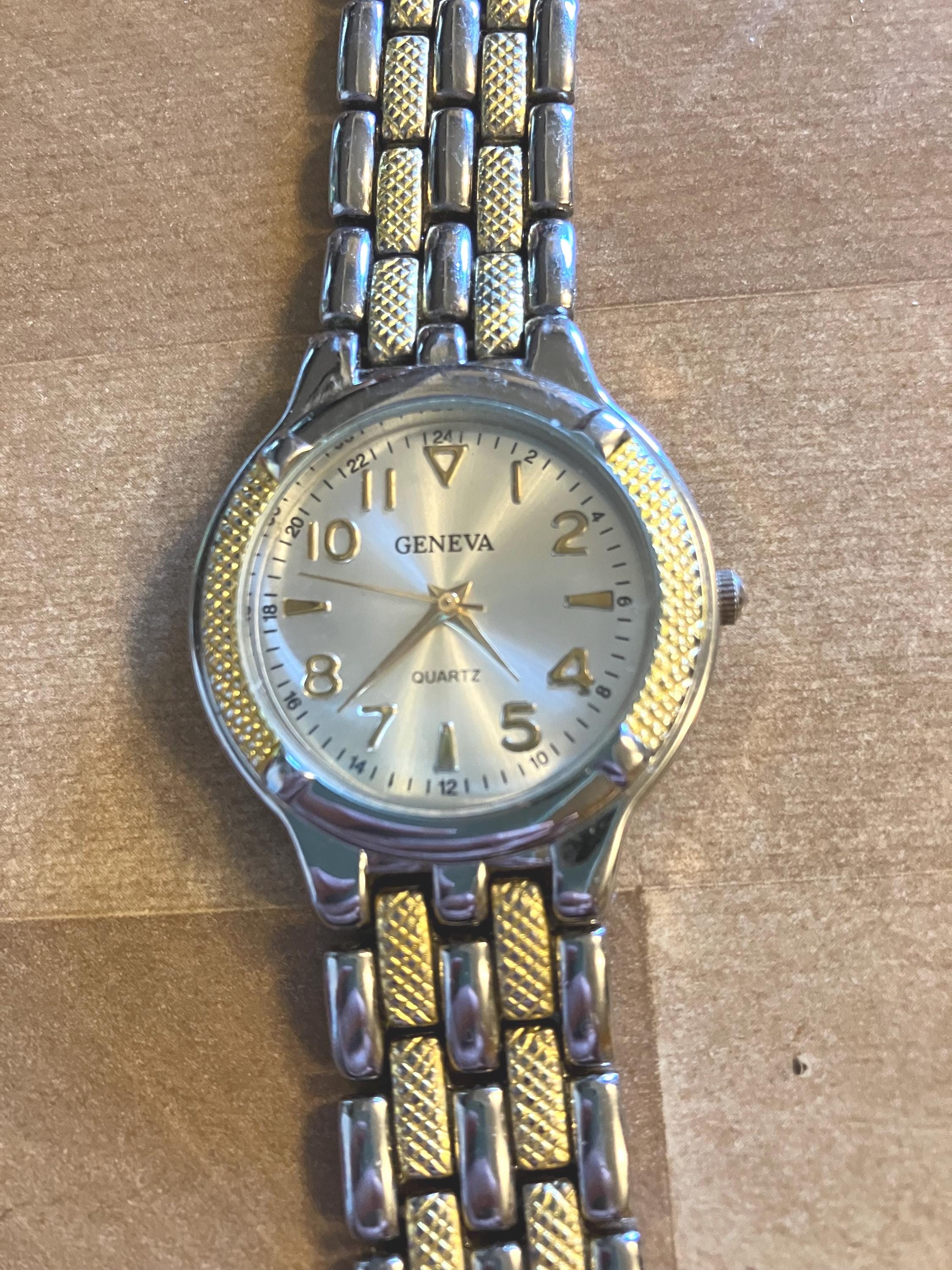 HOT Stainless Steel Old Geneva Quartz Watches Geneva Quartz