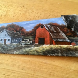 Custom Order Fall Homestead Handsaw, Hand Painted, Vintage Collectible, Unique Gifting, Housewarming Gift, Rustic Home Decor, Metal Art