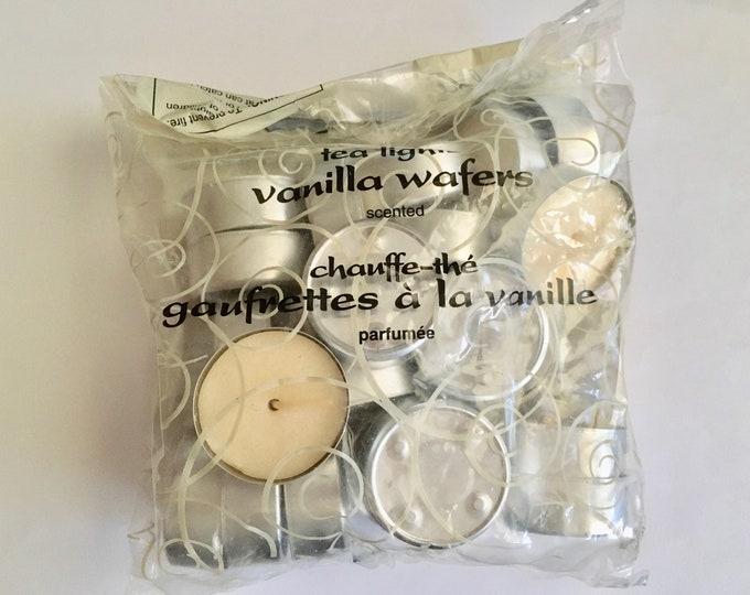 Candle Lite Tea Lights Vanilla Scented Wafers Lot of 24 Etsy