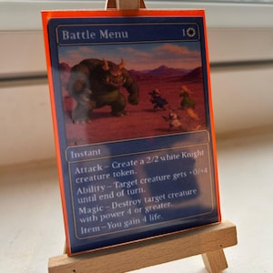 Menú de batalla proxy de Magic the Gathering