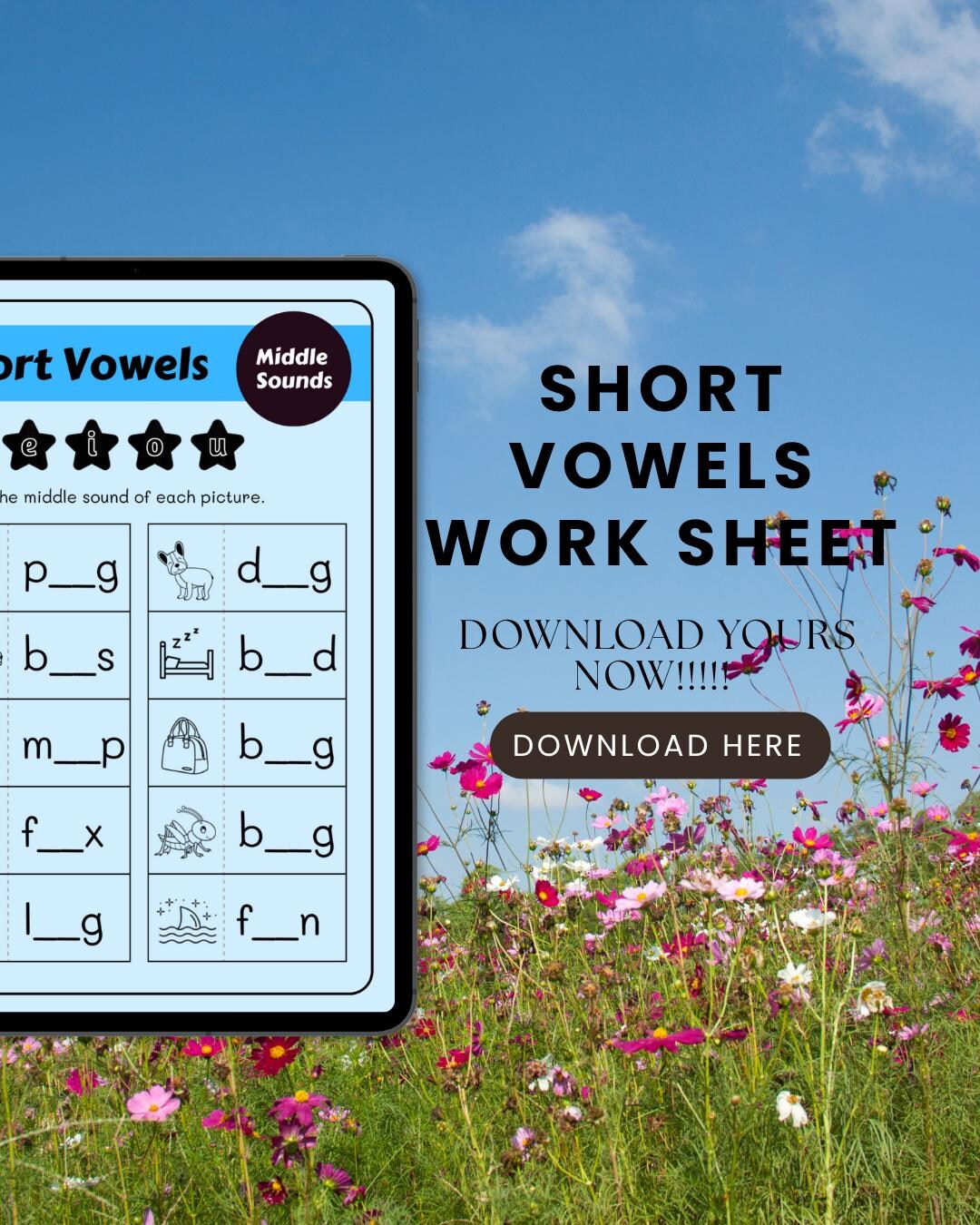 Blue Short Vowels Printable Worksheet Etsy Australia blue-short-vowels-printable-worksheet-etsy-australia