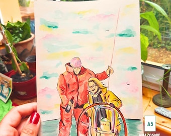 Peinture fait main à partir de photo | Aquarelle originale sur beau papier | Idée cadeau