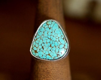 Anillo ajustable Royston de plata esterlina con turquesa, tallas 4-7