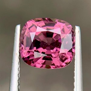 Burma No Heat Natural Purple Pink Spinel 1.60 Ct Cushion Cut | Unheated Untreated Loose Gemstone | Rare Collectors Gem for Fine Jewelry