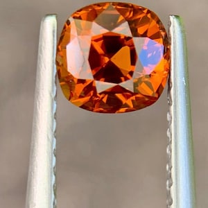 Burma No Heat Natural Orange Spinel 1.14 Ct Cushion Cut | Unheated Untreated Loose Gemstone | Rare Collectors Gem for Fine Jewelry